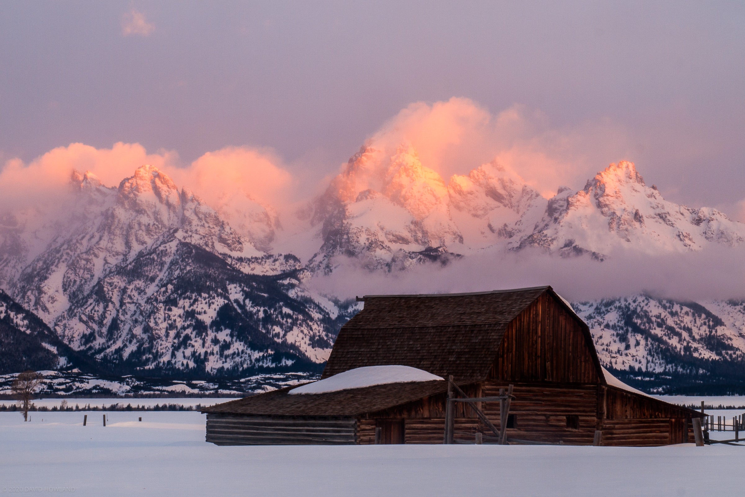 Moulton Barn Winter Sunrise