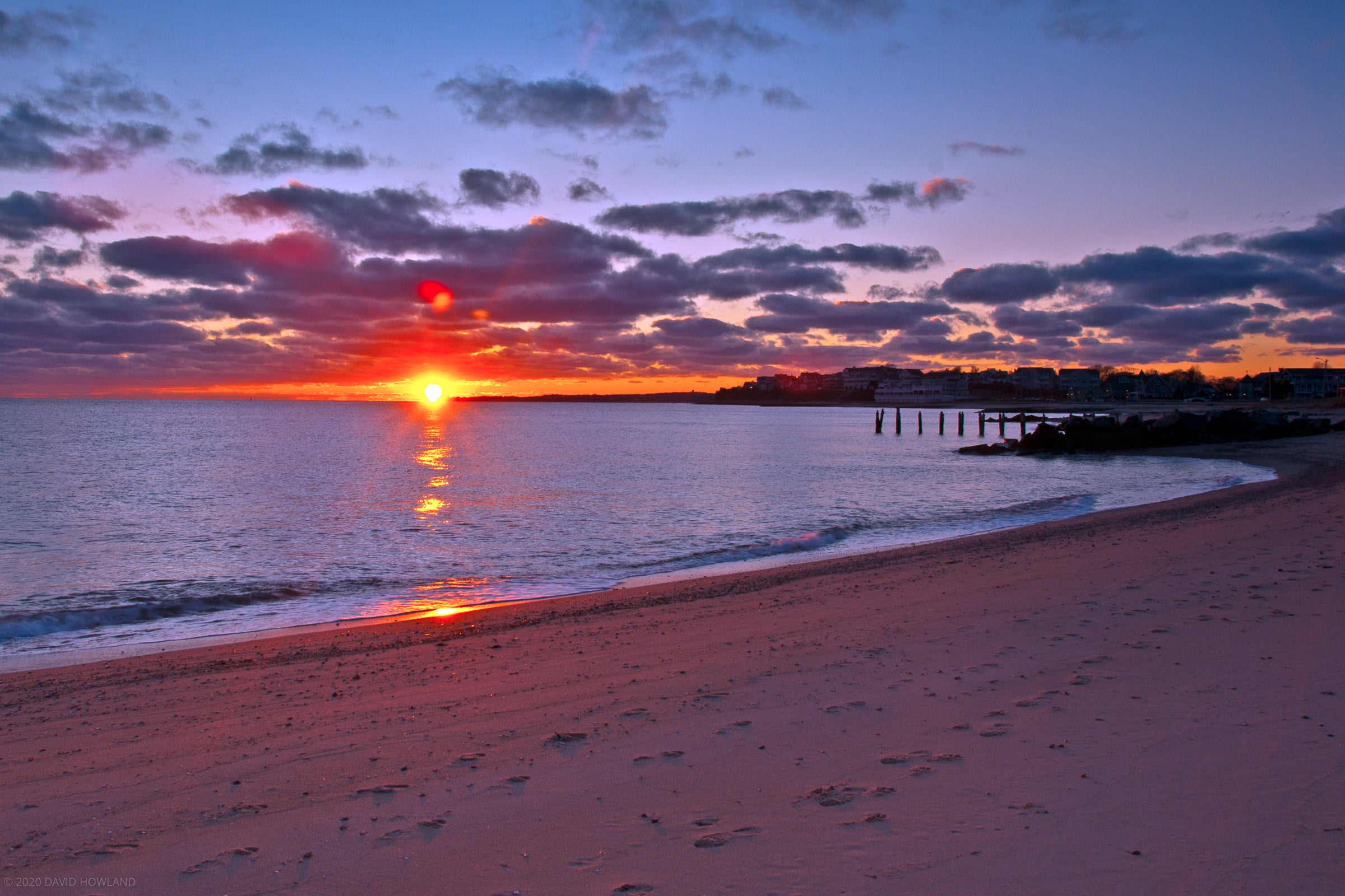 Bristol Beach Christmas Eve Sunset