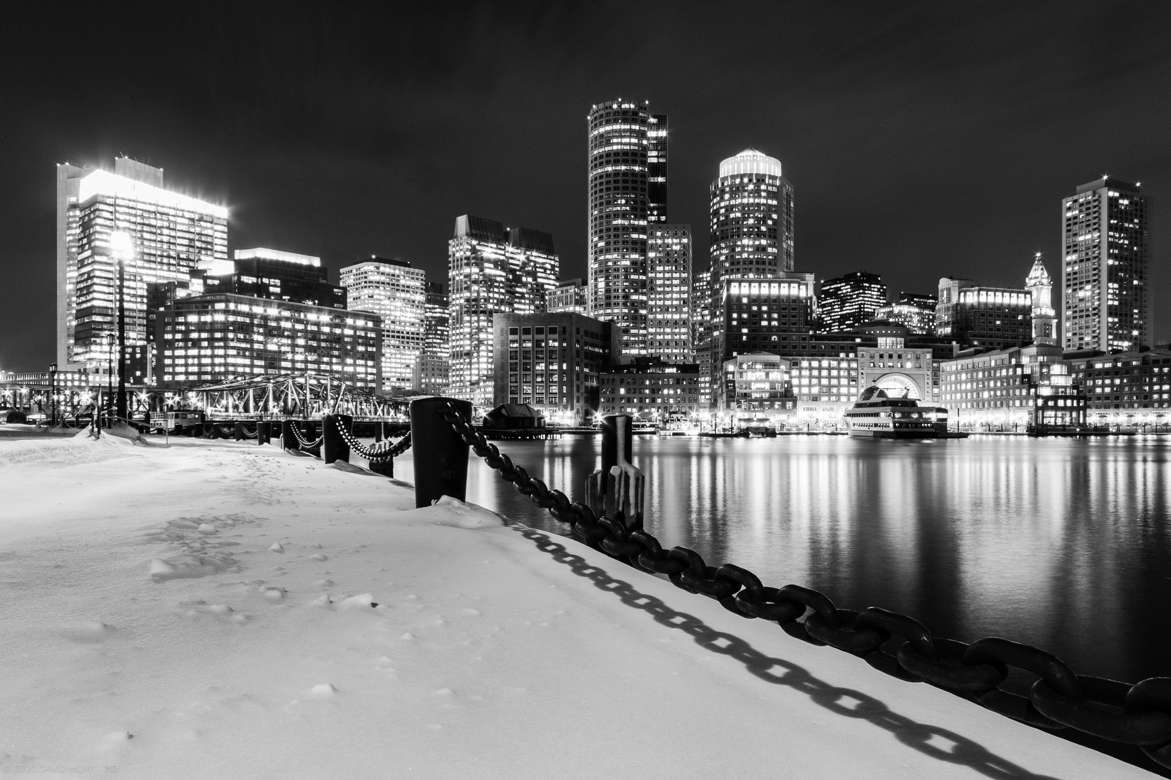 Boston Harbor Courthouse Snow