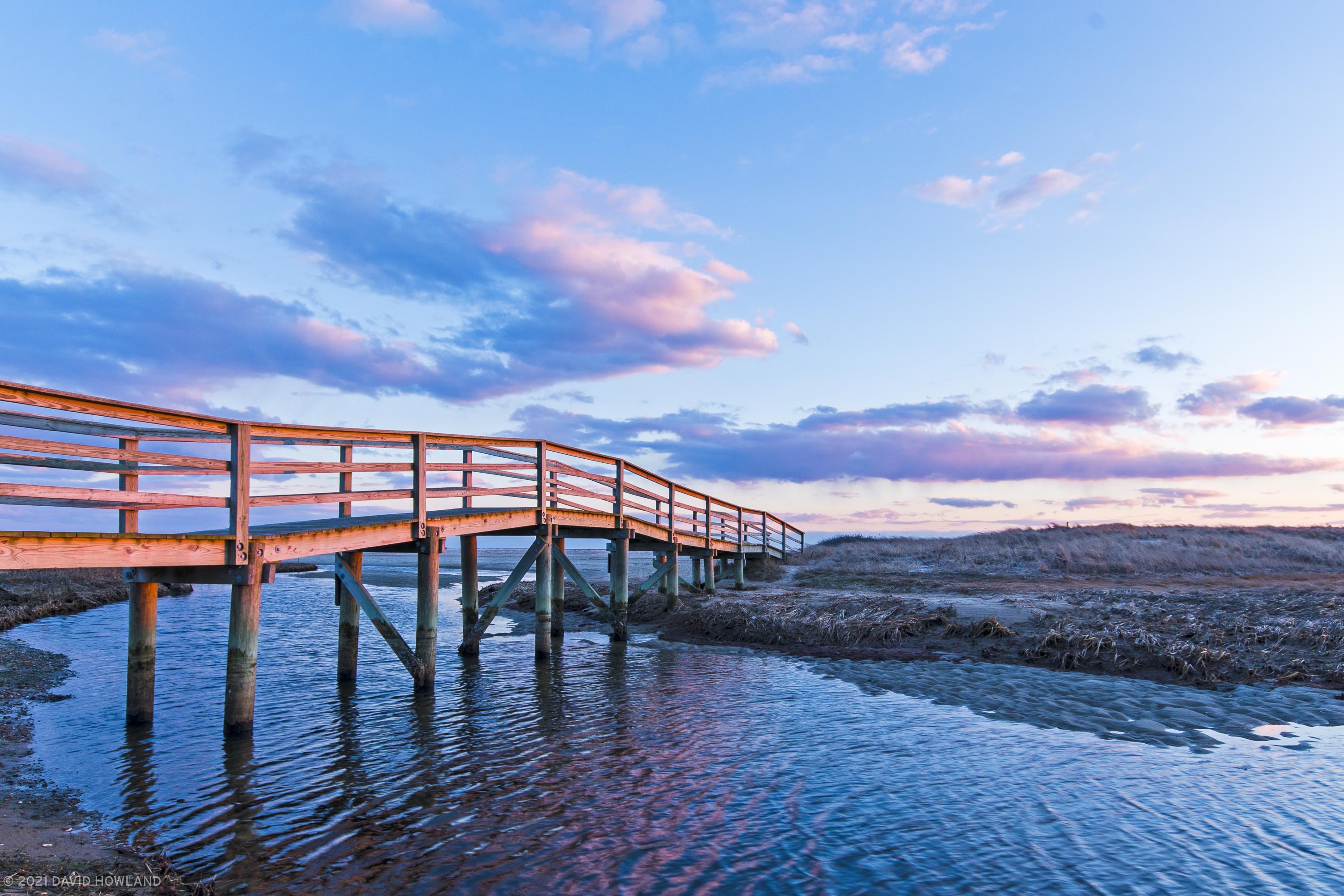 Ridgevale Beach Boardwalk Sunset