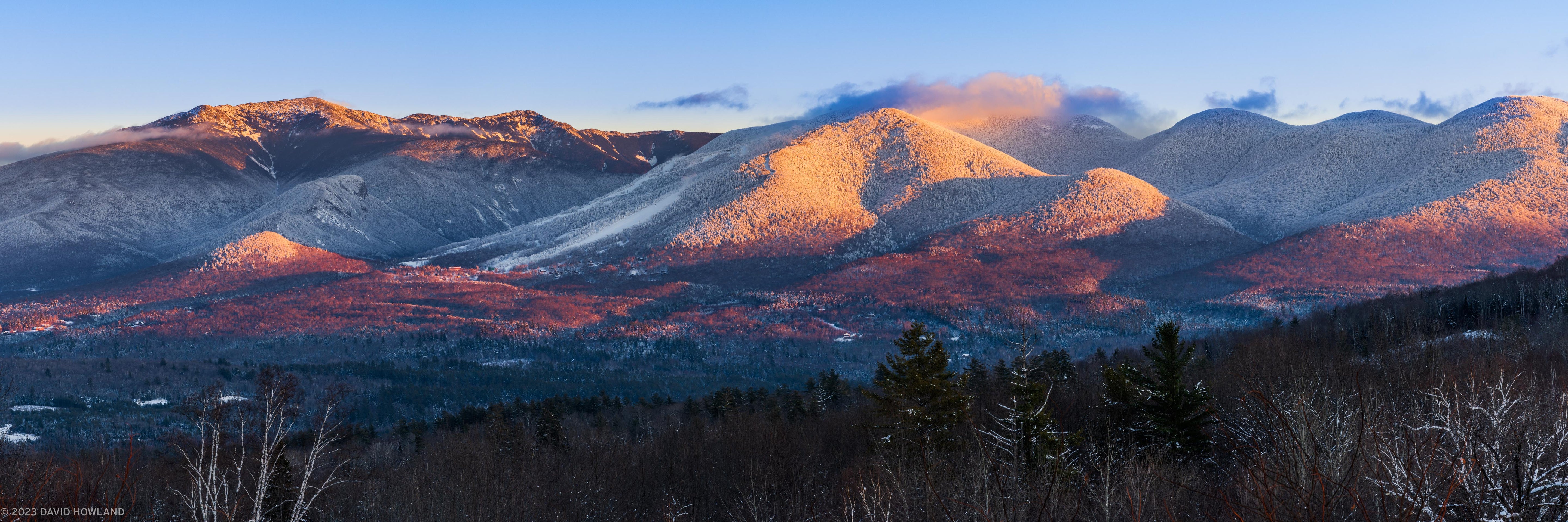 Franconia Notch Winter Alpenglow