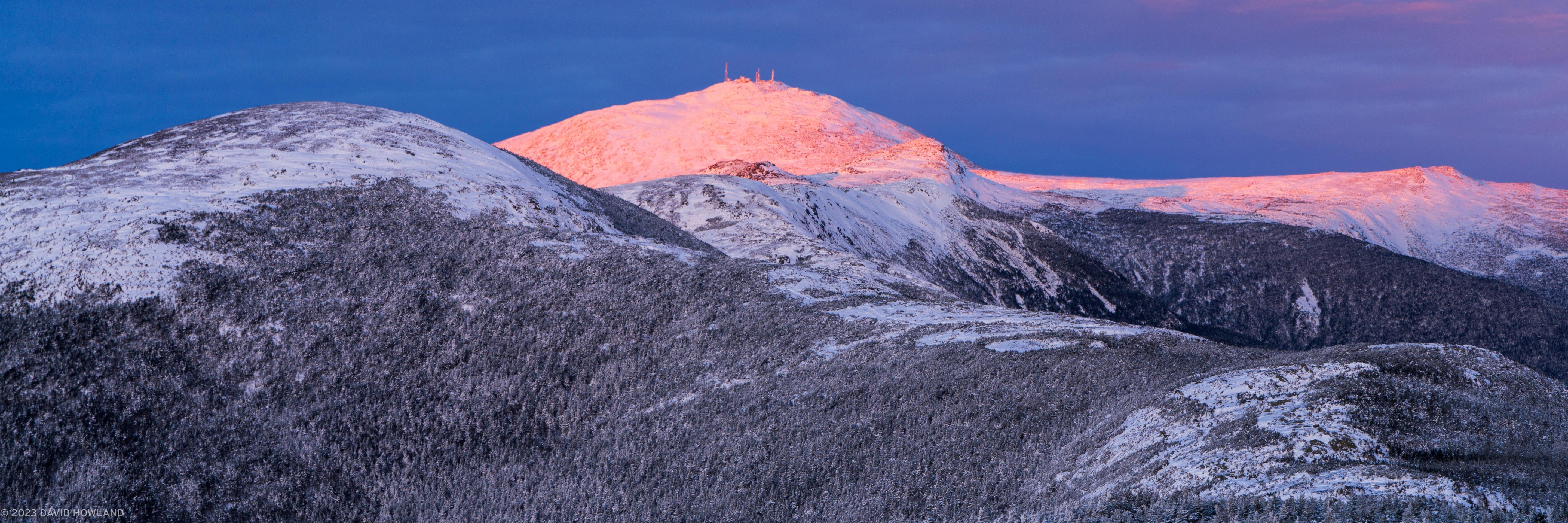 Winter Alpenglow on the Presidential Range