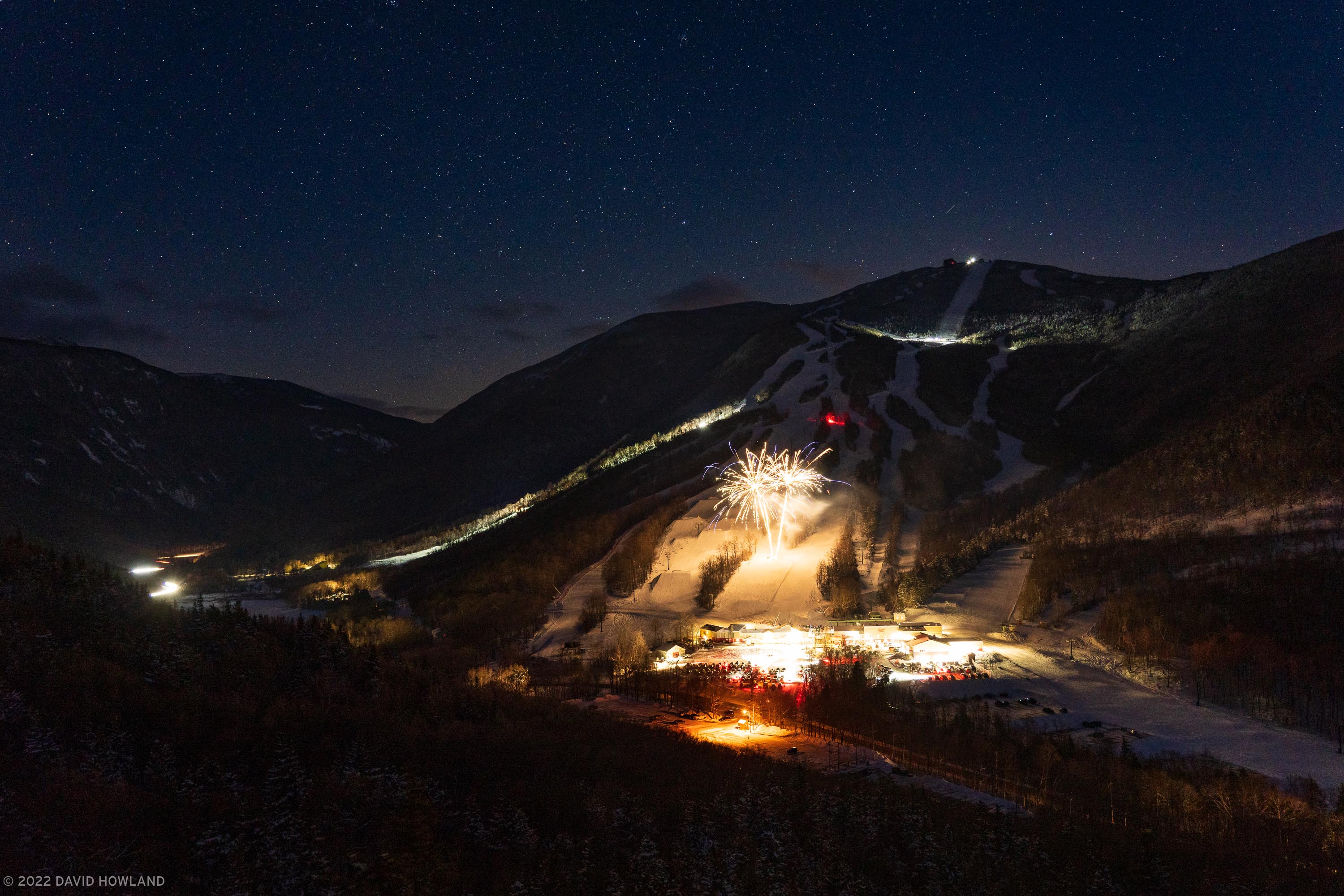 Fireworks and Stars at Cannon Mountain