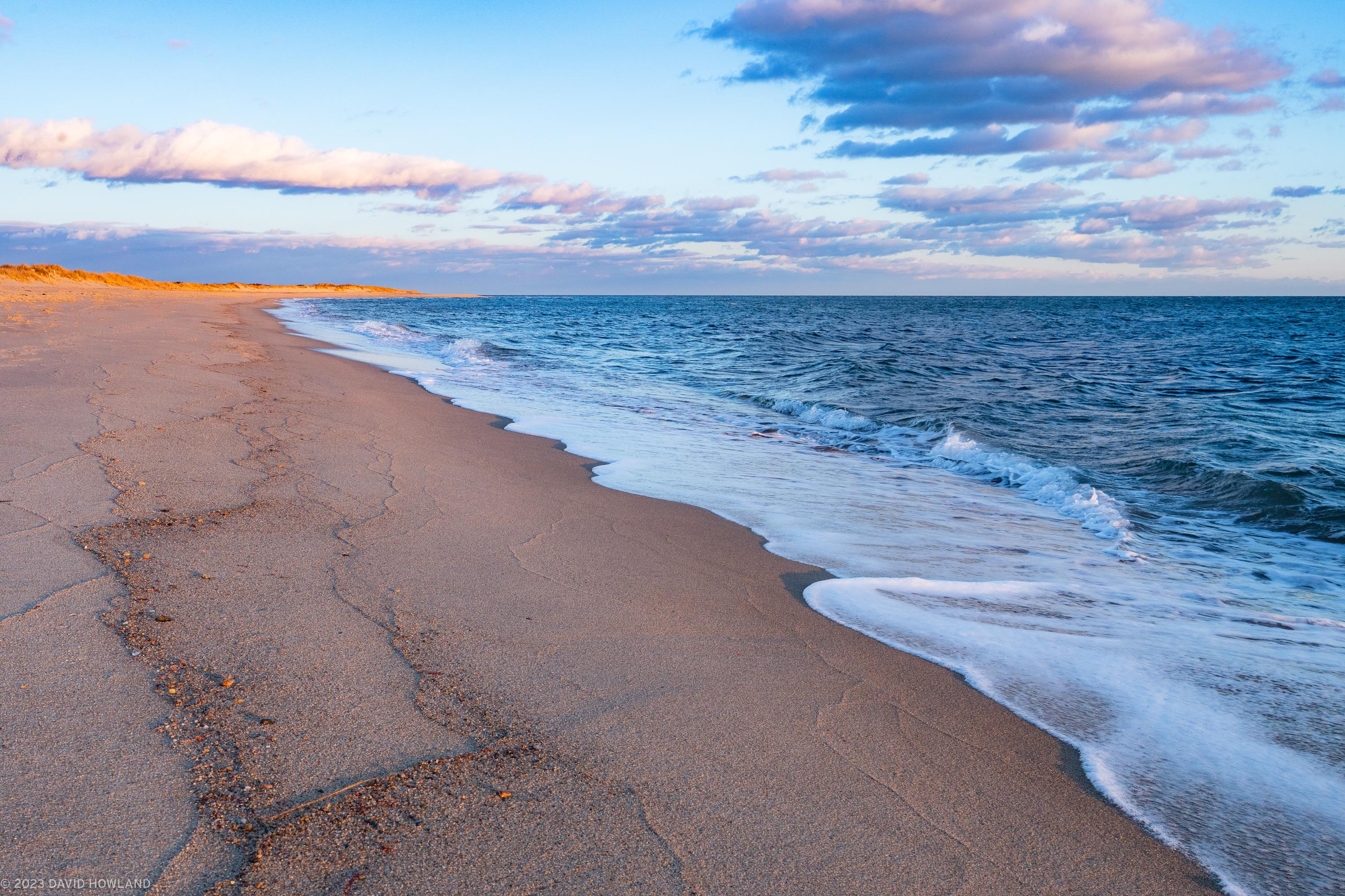 Winter Sunset Waves at South Cape Beach